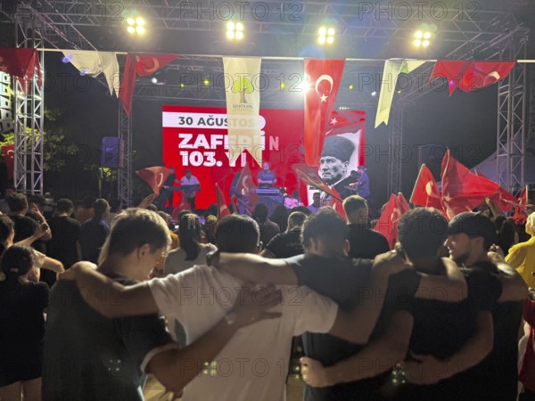 People in Türkiye celebrate Victory Day, commemorating the decisive Turkish victory over Greek forces at the Battle of Dumlupinar, fought between August 26 and 30, 1922, Gaziantep, Gaziantep, Türkiye