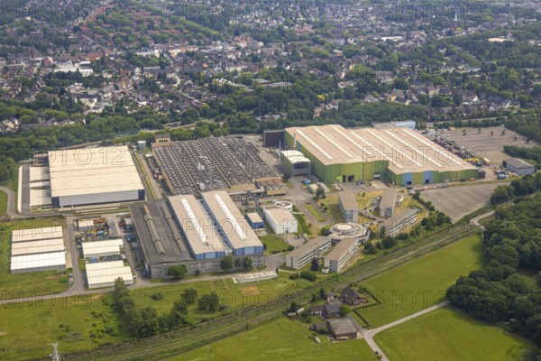 Aerial view, Steinbrinkstraße industrial estate, MAN Energy Solutions, Sterkrade Mitte, Oberhausen, Ruhr area, North Rhine-Westphalia, Germany, DE, Europe, commercial enterprises, commercial space, commercial area, commercial property, business park, commercial location, commercial use, industrial area, industrial location, aerial photograph, aerial photography, aerial photography, overview, bird's-eye view, overview, OberhausenNord