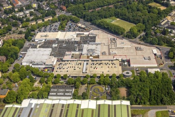 Aerial view, Bero shopping centre with car park, Oberhausen, Ruhr area, North Rhine-Westphalia, Germany, DE, Europe, aerial view, aerial photography, aerial photography, overview, bird's-eye view, overview, OberhausenSued