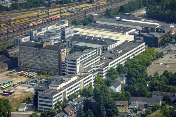 Aerial view, Quartier231 by Sirius Facilities office park, Oberhausen, Ruhr area, North Rhine-Westphalia, Germany, business park, DE, Europe, commercial enterprises, commercial space, commercial area, commercial property, commercial site, commercial use, industrial area, industrial site, aerial photograph, aerial photography, aerial photography, overview, bird's-eye view, overview, OberhausenSued