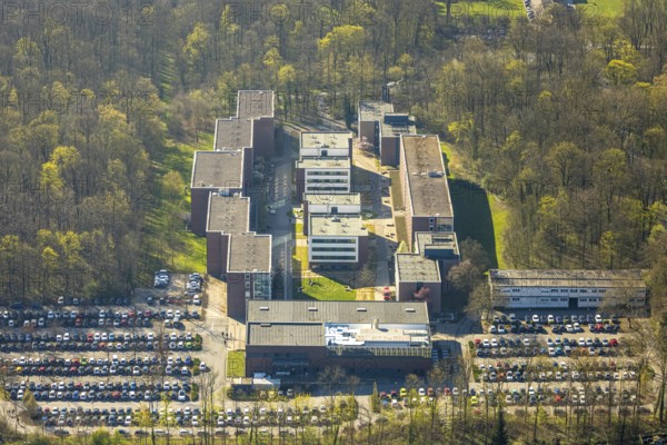 Aerial photograph, North Rhine-Westphalia School of Finance, at Nordkirchen Castle, Nordkirchen, Münsterland, North Rhine-Westphalia, Germany, education, educational institution, DE, Europe, finance, educational institute, aerial photograph, aerial photography, aerial photography, school, overview, bird's-eye view, overview