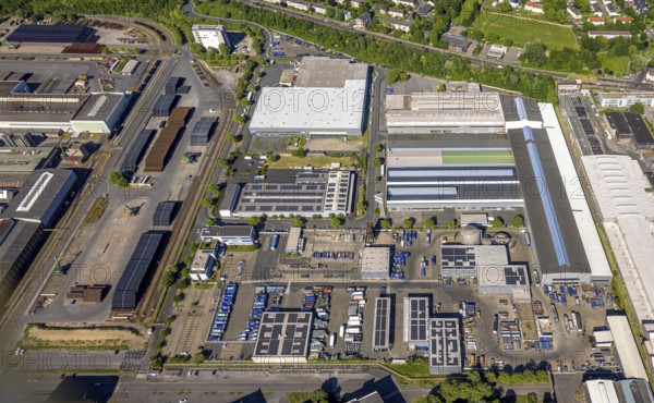 Aerial view, construction site Flex City (formerly Siemens Techno Park) between Mannesmannallee and Kranbahnallee, Altstadt II, Mülheim an der Ruhr, Ruhr area, North Rhine-Westphalia, Germany, construction work, construction area, building site, building plots, construction project, construction site, DE, Europe, aerial view, aerial photography, aerial photography, overview, bird's-eye view, bird's-eye view, overview
