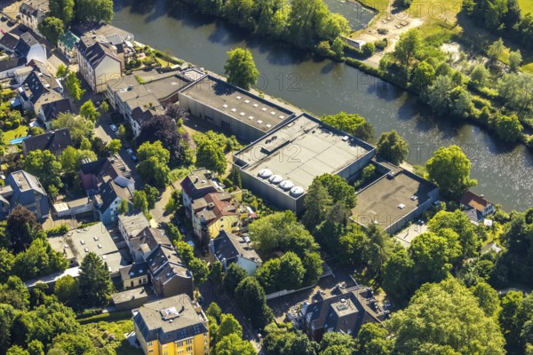 Aerial view, Waterworks Dohne, Old Town I - Southwest, Mülheim an der Ruhr, Ruhr area, North Rhine-Westphalia, Germany, DE, Europe, aerial view, aerial photography, aerial photography, overview, bird's eye view, birds-eyes view, overview