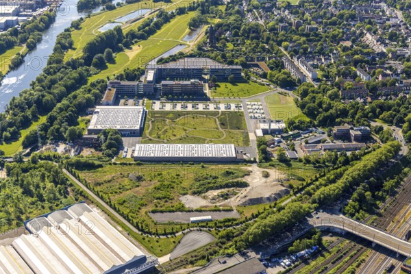 Aerial view, ALDI SÜD headquarters, Styrum - South, Mülheim an der Ruhr, Ruhr area, North Rhine-Westphalia, Germany, DE, Europe, aerial view, aerial photography, aerial photography, overview, bird's-eye view, overview