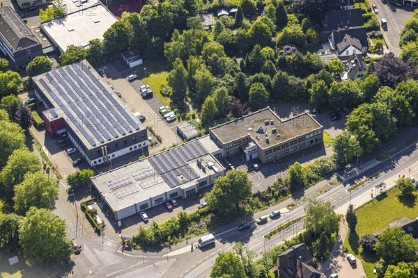 Aerial view, health centre at Essen/Mülheim airport, Holthausen - south-east, Mülheim an der Ruhr, Ruhr area, North Rhine-Westphalia, Germany, DE, Europe, aerial view, aerial photography, aerial photography, overview, bird's-eye view, overview
