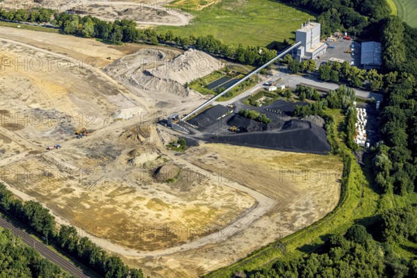 Aerial view, brownfield former STEAG power plant site, Lünen power plant (UW), Lippholthausen, Lünen, Ruhr area, North Rhine-Westphalia, Germany, DE, Europe, aerial view, aerial photography, aerial photography, overview, bird's-eye view, overview