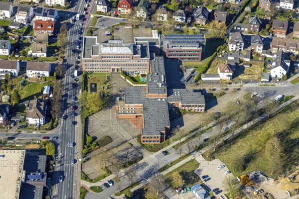 Aerial photo, Lippe Berufskolleg Lünen, Lünen, Ruhr area, North Rhine-Westphalia, Germany, vocational school, education, educational institution, DE, Europe, educational institute, aerial photography, aerial photography, aerial photography, Münsterland, school, overview, bird's-eye view, birds-eyes view, overview