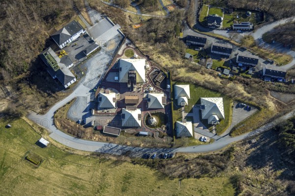 Aerial view, Galileo Park, Sauerland Pyramids, Meggen, Lennestadt, Sauerland, North Rhine-Westphalia, Germany, DE, Europe, aerial view, aerial photography, aerial photography, sight, overview, bird's-eye view, overview