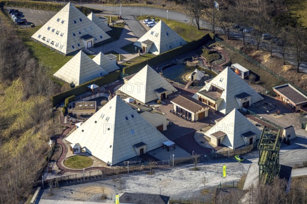 Aerial view, Galileo Park, Sauerland Pyramids, Meggen, Lennestadt, Sauerland, North Rhine-Westphalia, Germany, DE, Europe, aerial view, aerial photography, aerial photography, sight, overview, bird's-eye view, overview