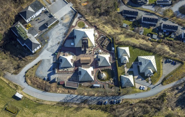 Aerial view, Galileo Park, Sauerland Pyramids, Meggen, Lennestadt, Sauerland, North Rhine-Westphalia, Germany, DE, Europe, aerial view, aerial photography, aerial photography, sight, overview, bird's-eye view, overview