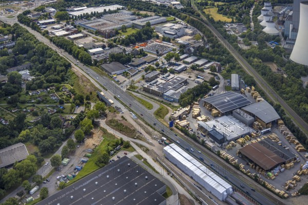 Aerial view, large construction site motorway junction Herne with tunnel construction, motorway A43 between Recklinghausen Emscher- and Rhein-Herne-Kanal overpass and exit Bochum Riehmke, motorway A42, Baukau-West, Herne, Ruhr area, North Rhine-Westphalia, Germany, construction work, construction area, building site, building plots, construction project, building site, Europe, large construction site #Herne #aerial view #aerial photography #aerial photography #aerial photography #North Rhine-Westphalia #North Rhine-Westphalia #Ruhr area #overview #bird perspective