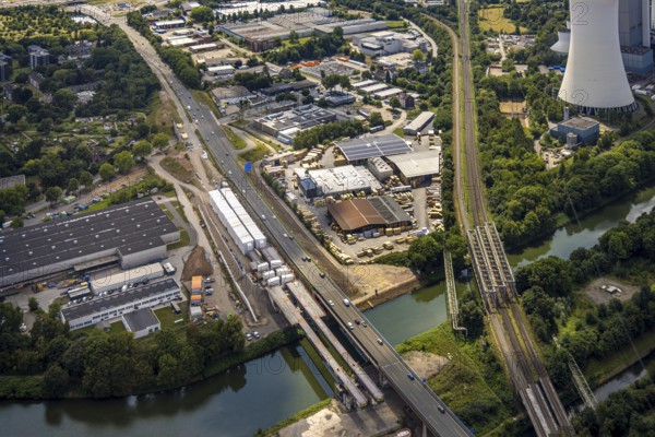 Aerial view, large construction site motorway junction Herne with tunnel construction, motorway A43 between Recklinghausen Emscher- and Rhein-Herne-Kanal overpass and exit Bochum Riehmke, motorway A42, Baukau-West, Herne, Ruhr area, North Rhine-Westphalia, Germany, construction work, construction area, building site, building plots, construction project, building site, Europe, large construction site #Herne #aerial view #aerial photography #aerial photography #aerial photography #North Rhine-Westphalia #North Rhine-Westphalia #Ruhr area #overview #bird perspective
