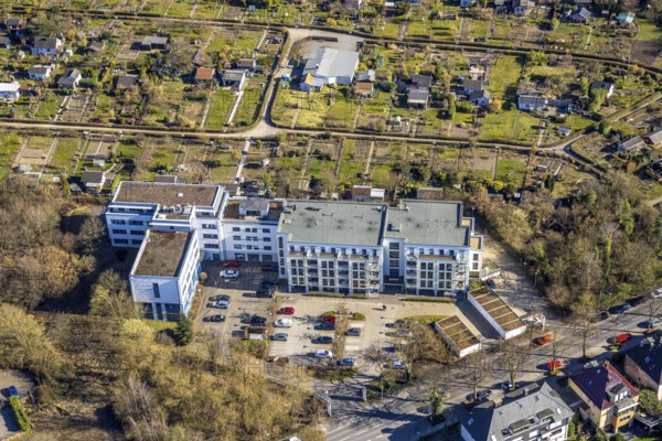 Aerial view, Studienseminar für Lehrämter an Schulen Hagen training centre, university district, Hagen, Ruhr area, North Rhine-Westphalia, Germany