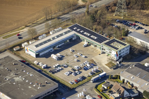 Aerial view, Bathey business park, Ambrock GmbH, Auf dem Graskamp, Boele, Hagen, Ruhr area, North Rhine-Westphalia, Germany