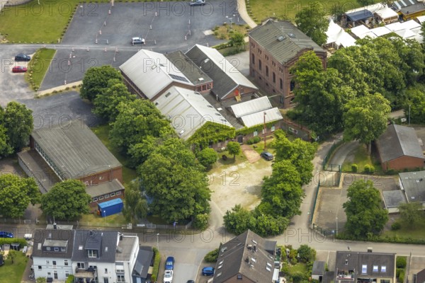 Aerial view, area former colliery Unser Fritz, artist colliery Unser Fritz 2/3, shaft 3, Unser Fritz, Herne, Ruhr area, North Rhine-Westphalia, Germany, DE, Europe, aerial view, aerial photography, aerial photography, overview, birds-eyes view, overview, linksderA43, HernelinksderA43