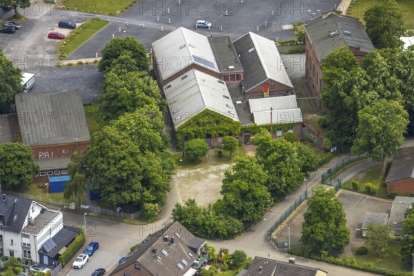 Aerial view, area former colliery Unser Fritz, artist colliery Unser Fritz 2/3, shaft 3, Unser Fritz, Herne, Ruhr area, North Rhine-Westphalia, Germany, DE, Europe, aerial view, aerial photography, aerial photography, overview, birds-eyes view, overview, linksderA43, HernelinksderA43