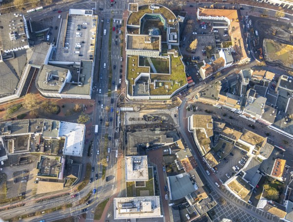 Aerial view, construction site Westentor am City-Center, federal road 63 Westring, centre, Hamm, Ruhr area, North Rhine-Westphalia, Germany