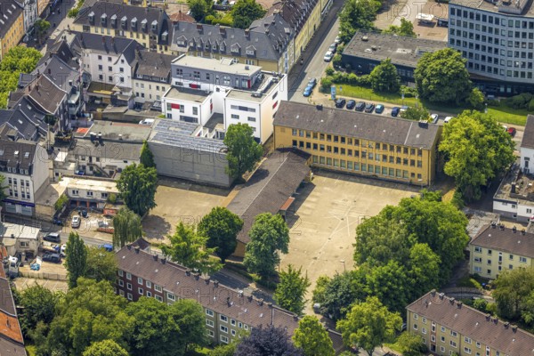 Aerial photo, Deutsche Post building, Hattingen, Ruhr area, North Rhine-Westphalia, Germany, DE, Europe, aerial view, aerial photography, aerial photography, overview, bird's-eye view, overview