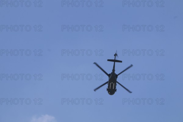 Turkish Air Force helicopters and fighter jets perform aerobatic maneuvers during Teknofest aerospace and technology festival. Gaziantep, Türkiye. September 24, 2020, Gaziantep, Gaziantep, Türkiye