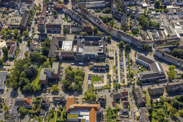 Aerial view, St. Barbara Hospital General Hospital, Gladbeck, Ruhr area, North Rhine-Westphalia, Germany