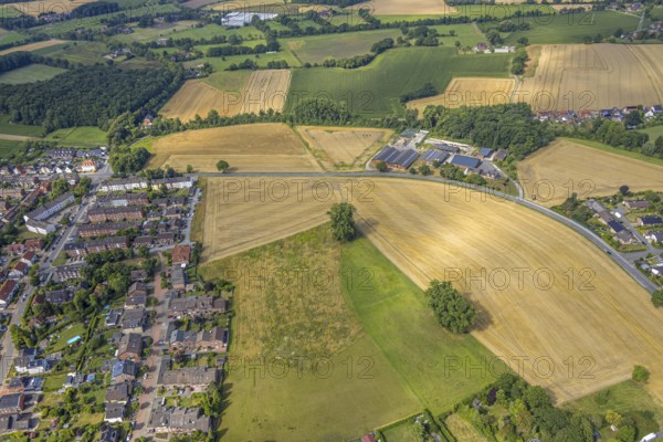 Aerial view, future construction area Tarnowitzer Straße, between Tarnowitzer Straße, Südgeist and Beuthener Straße, Bockum-Hövel, Hamm, Ruhr area, North Rhine-Westphalia, Germany