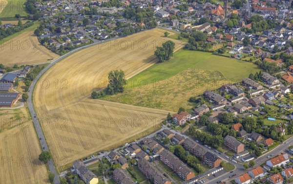 Aerial view, future construction area Tarnowitzer Straße, between Tarnowitzer Straße, Südgeist and Beuthener Straße, Bockum-Hövel, Hamm, Ruhr area, North Rhine-Westphalia, Germany