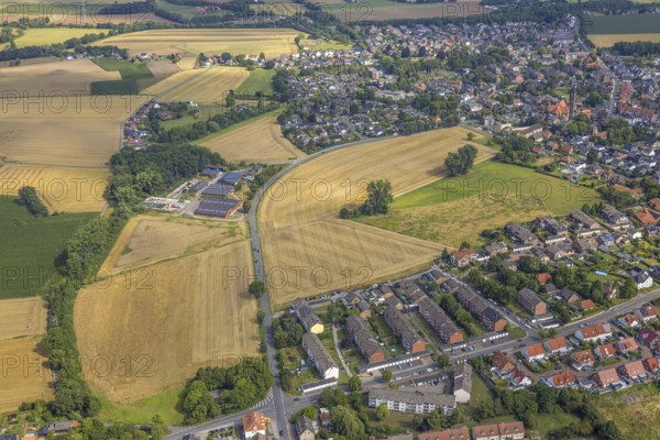 Aerial view, future construction area Tarnowitzer Straße, between Tarnowitzer Straße, Südgeist and Beuthener Straße, Bockum-Hövel, Hamm, Ruhr area, North Rhine-Westphalia, Germany
