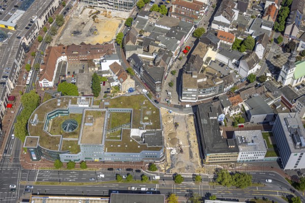 Aerial view, construction site Westentor am City-Center, federal road 63 Westring, centre, Hamm, Ruhr area, North Rhine-Westphalia, Germany