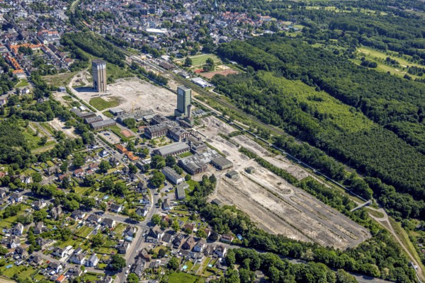 Aerial view, new Westerholt colliery, new neighbourhood for climate-friendly working and living, DSK Bergwerk Lippe, Hassel, Gelsenkirchen, Ruhr area, North Rhine-Westphalia, Germany