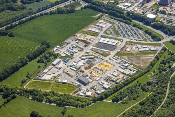 Aerial view, Ruhr Oil Refinery Scholven with BP Scholven North Extension, Scholven, Gelsenkirchen, Ruhr Area, North Rhine-Westphalia, Germany