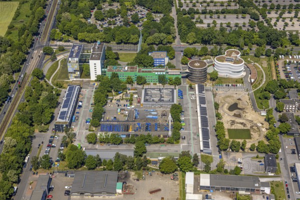 Aerial photo, Gelsenwasser AG Campus, water supply company, Erle, Gelsenkirchen, Ruhr area, North Rhine-Westphalia, Germany