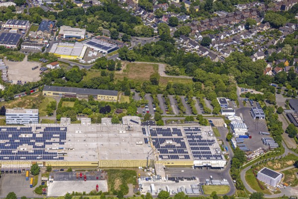 Aerial view, former GAFÖG site Emscherstrasse 66, Bleistahl automotive supplier plant Gelsenkirchen, Erle, Gelsenkirchen, Ruhr area, North Rhine-Westphalia, Germany