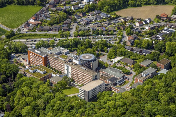 Aerial view, BarbaraKlinik, Heessen, Hamm, Ruhr area, North Rhine-Westphalia, Germany