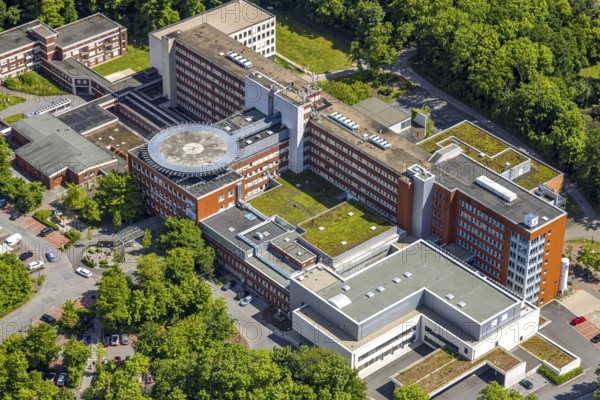 Aerial view, BarbaraKlinik, Heessen, Hamm, Ruhr area, North Rhine-Westphalia, Germany