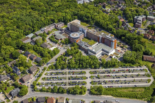 Aerial view, BarbaraKlinik, Heessen, Hamm, Ruhr area, North Rhine-Westphalia, Germany