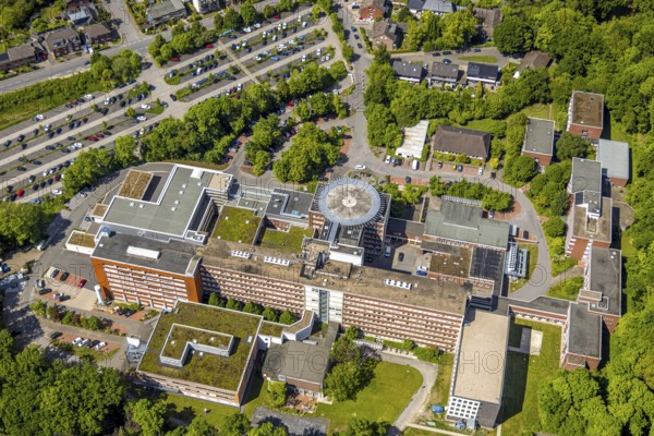 Aerial view, BarbaraKlinik, Heessen, Hamm, Ruhr area, North Rhine-Westphalia, Germany