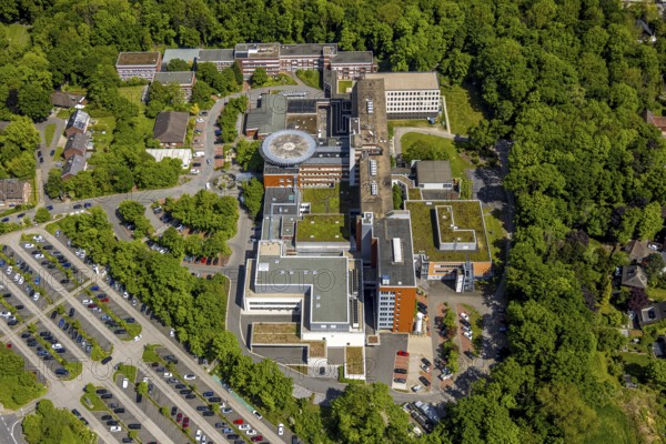 Aerial view, BarbaraKlinik, Heessen, Hamm, Ruhr area, North Rhine-Westphalia, Germany