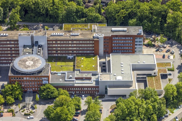 Aerial view, BarbaraKlinik, Heessen, Hamm, Ruhr area, North Rhine-Westphalia, Germany