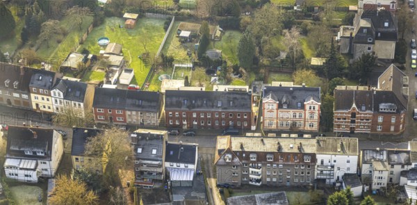 Aerial view, residential area with apartment blocks on Kentroper Weg, gardens, centre, Hamm, Ruhr area, North Rhine-Westphalia, Germany