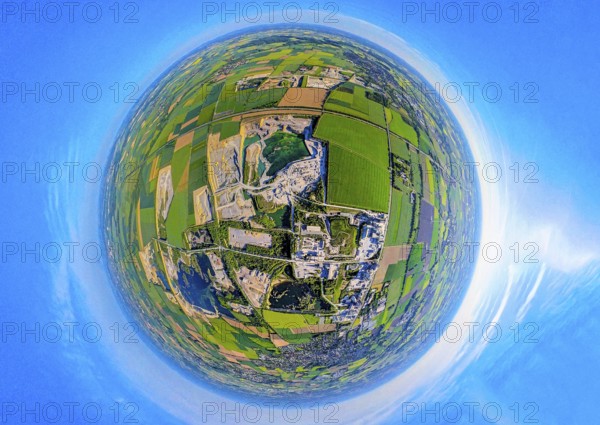 Aerial photo, Erwitte, Portland Cement, lime mining, North Rhine-Westphalia, Germany