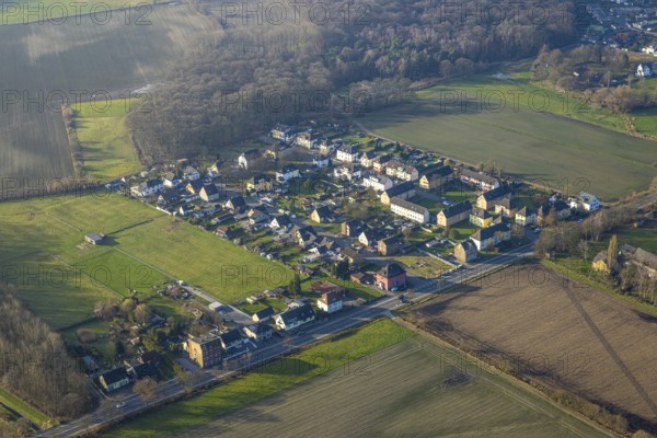 Aerial view, Heidhof housing estate, residential area Zum Heideblick and An der Waldemei, Fangstraße, Herringen district, Hamm, Ruhr area, North Rhine-Westphalia, Germany