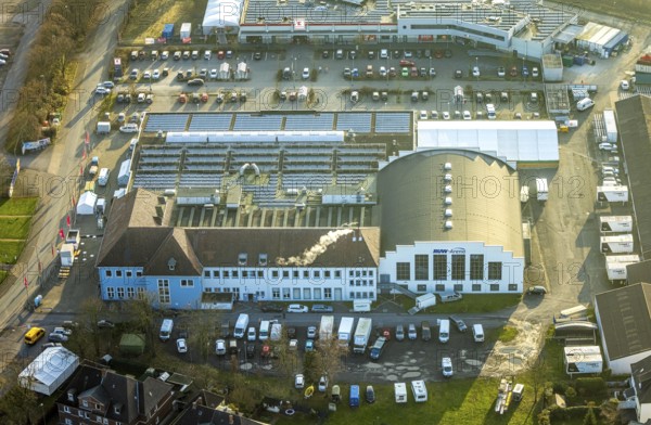 Aerial view, RUW Arena, Rinder-Union-West eG Zentralhallen, centre, Hamm, Ruhr area, North Rhine-Westphalia, Germany
