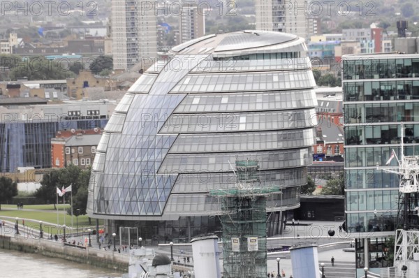 City Hall, London, England, Great Britain, Modern building with round glass façade, known as City Hall, London, England, Great Britain