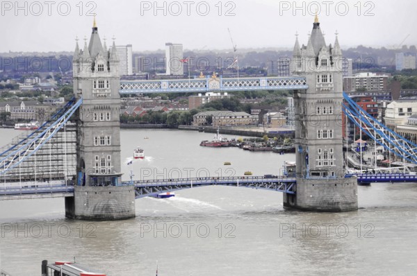 Tower Bridge, Thames, London, England, Great Britain, Tower Bridge over the Thames with the London skyline in the background, London, England, Great Britain