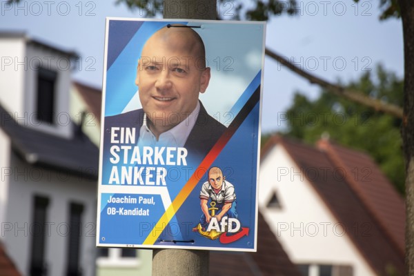 Election poster of Joachim Paul (AfD) in Ludwigshafen. The city's election committee has refused the AfD politician's candidature