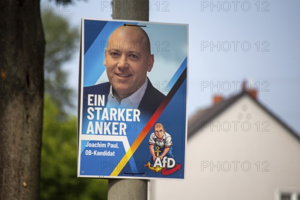 Election poster of Joachim Paul (AfD) in Ludwigshafen. The city's election committee has refused the AfD politician's candidature