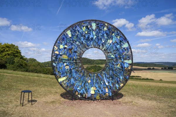 The Object AIRIS – das atmende Auge, The breathing eye by Michael (MiKi) Lazar, 12th international wind art festival 2025, landscape exhibition bewegter wind, Zierenberg, Northern Hesse, Germany