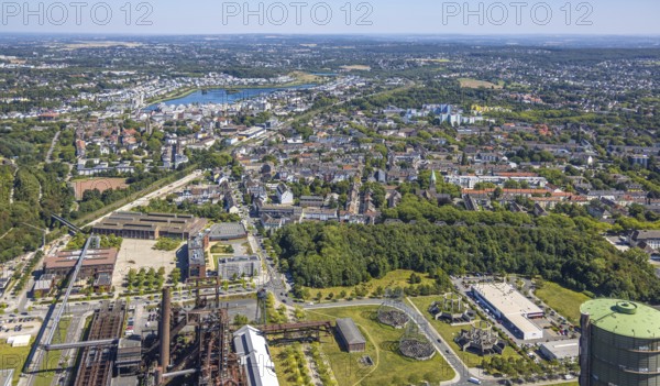 Aerial view, Phoenix-West, Phoenix-East, Phoenix Lake, Hörde, former steelworks site, Dortmund, Ruhr area, North Rhine-Westphalia, Germany