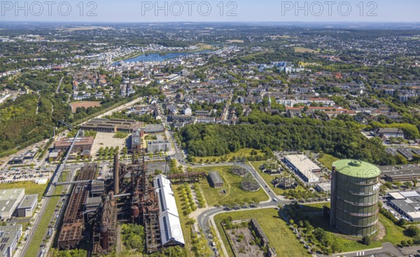 Aerial view, Phoenix-West, Phoenix-East, Phoenix Lake, Hörde, former steelworks site, Dortmund, Ruhr area, North Rhine-Westphalia, Germany
