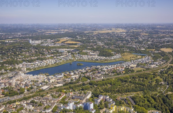 Aerial view, Phoenix-West, Phoenix-East, Phoenix Lake, Hörde, former steelworks site, Dortmund, Ruhr area, North Rhine-Westphalia, Germany